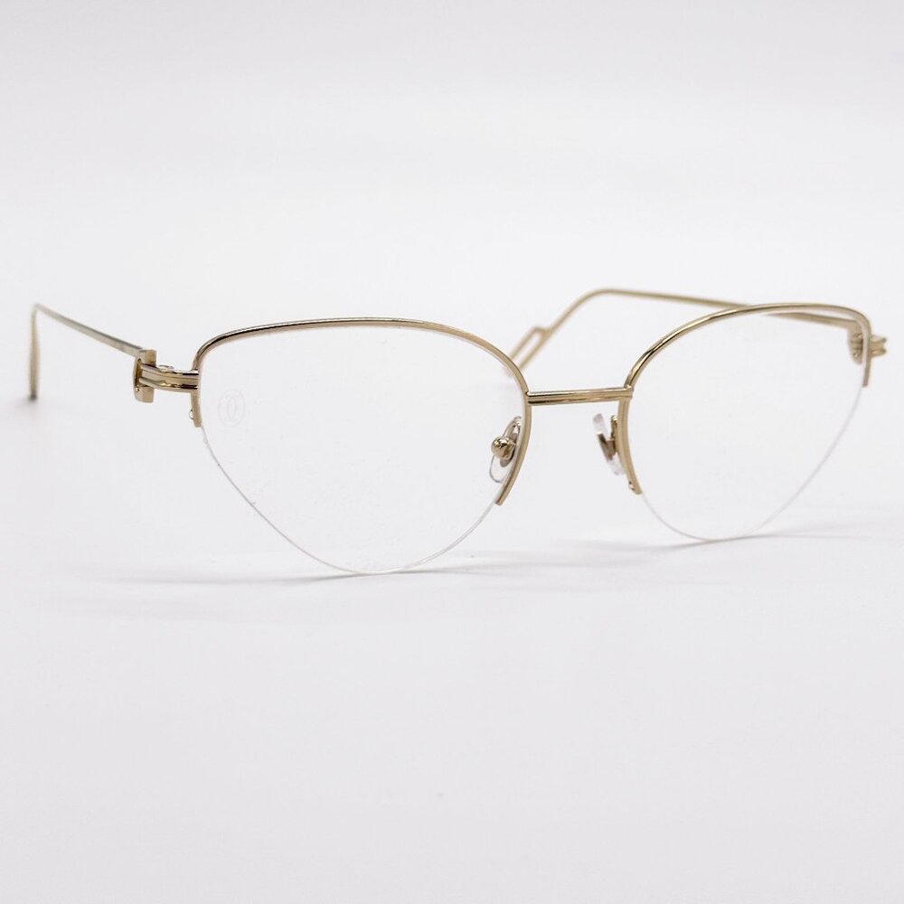 NEW CARTIER CT0157O 002 GOLD WOMEN EYEGLASSES CARTIER